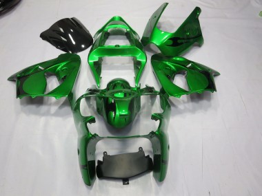 00-02 Grün Kawasaki ZX6R Motorrad Verkleidungen