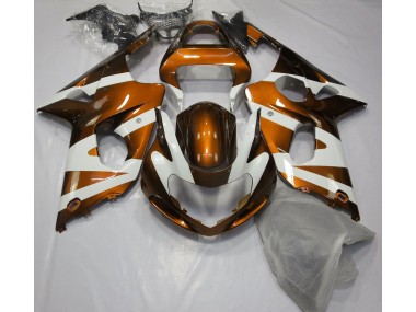 00-02 Orange Glänzend & Weiß Suzuki GSXR 1000 Motorrad Verkleidungen