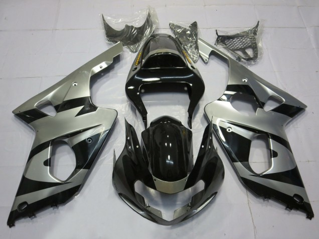 00-02 Silber & Schwarz OEM Stil Suzuki GSXR 1000 Motorrad Verkleidungen 00-02 Silber & Schwarz OEM Stil Suzuki GSXR 1000 Motorrad Verkleidungen