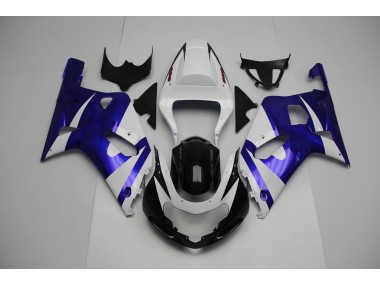 01-03 Weiß & Blau Suzuki GSXR 600-750 Motorrad Verkleidungen