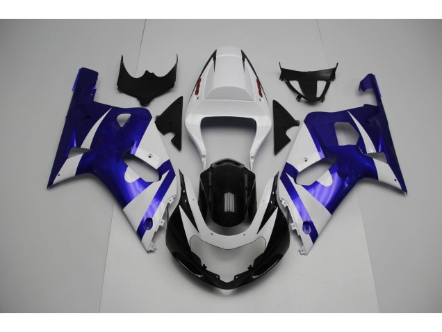 01-03 Weiß & Blau Suzuki GSXR 600-750 Motorrad Verkleidungen 01-03 Weiß & Blau Suzuki GSXR 600-750 Motorrad Verkleidungen