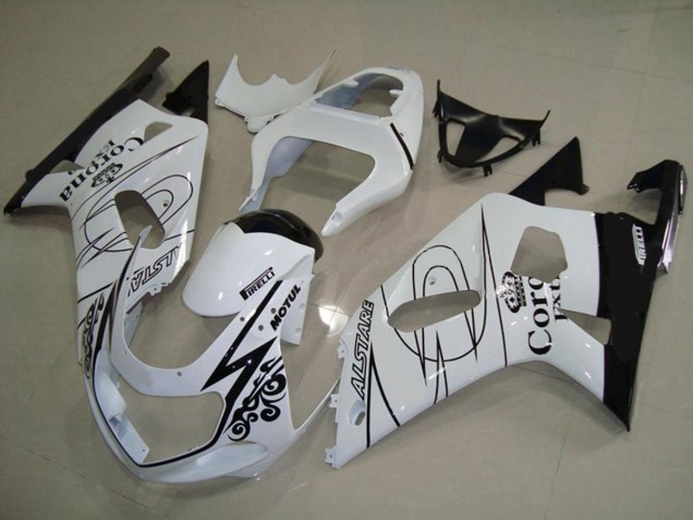 01-03 Weiß Corona Suzuki GSXR 600-750 Motorrad Verkleidungen 01-03 Weiß Corona Suzuki GSXR 600-750 Motorrad Verkleidungen