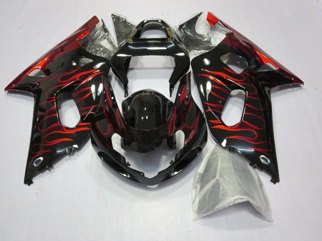 01-03 Gelb Jordan Suzuki GSXR 600-750 Motorrad Verkleidungen