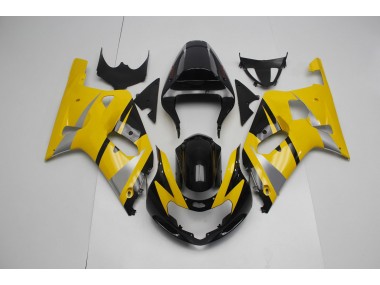 01-03 Gelb & Schwarz Suzuki GSXR 600-750 Motorrad Verkleidungen