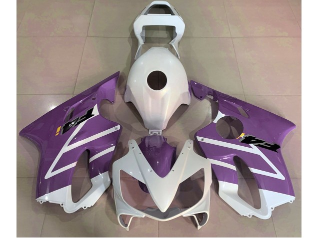 01-03 Glänzend Weiß & Lila Honda CBR600 F4i Motorrad Verkleidungen