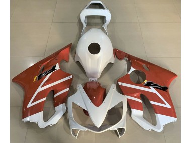 01-03 Glänzend Weiß & Orange Honda CBR600 F4i Motorrad Verkleidungen