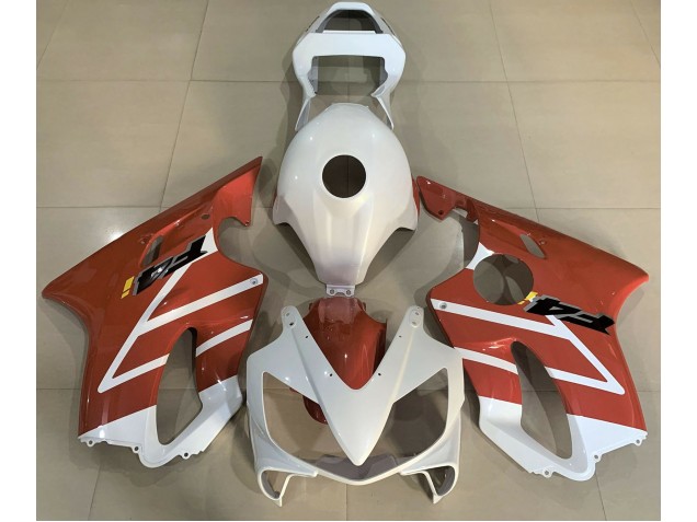 01-03 Glänzend Weiß & Orange Honda CBR600 F4i Motorrad Verkleidungen