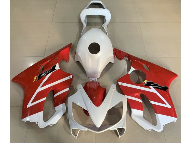 01-03 Glänzend Weiß & Rot Honda CBR600 F4i Motorrad Verkleidungen