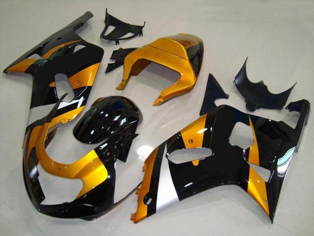 01-03 Gold & Schwarz Suzuki GSXR 600-750 Motorrad Verkleidungen