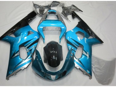 01-03 Hellblau & Silber Suzuki GSXR 600-750 Motorrad Verkleidungen
