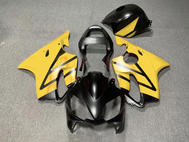 01-03 Matt Schwarz & Gelb Honda CBR600 F4i Motorrad Verkleidungen
