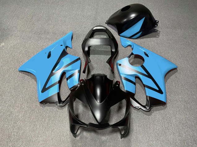 01-03 Matt Schwarz & Hellblau Honda CBR600 F4i Motorrad Verkleidungen