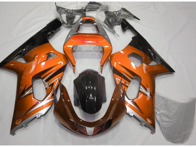01-03 Orange & Silber Suzuki GSXR 600-750 Motorrad Verkleidungen 01-03 Orange & Silber Suzuki GSXR 600-750 Motorrad Verkleidungen