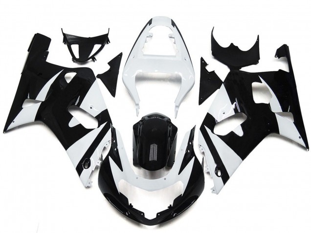 01-03 Weiß & Schwarz Stil OEM Suzuki GSXR 600-750 Motorrad Verkleidungen 01-03 Weiß & Schwarz Stil OEM Suzuki GSXR 600-750 Motorrad Verkleidungen