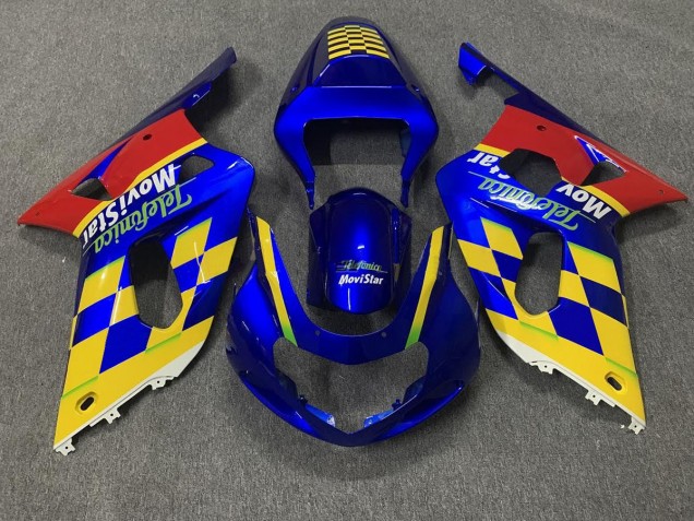 01-03 Telefonica Suzuki GSXR 600-750 Motorrad Verkleidungen