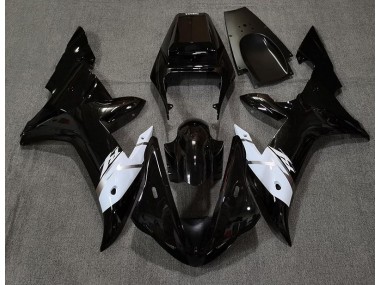 02-03 Schwarz Glänzend Weiß & Silber Yamaha R1 Motorrad Verkleidungen