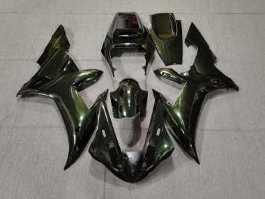 02-03 Waldgrün & Gold Yamaha R1 Motorrad Verkleidungen