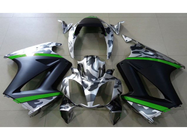 02-12 Grau Tarnung & Grün Honda VFR800 Motorrad Verkleidungen 02-12 Grau Tarnung & Grün Honda VFR800 Motorrad Verkleidungen