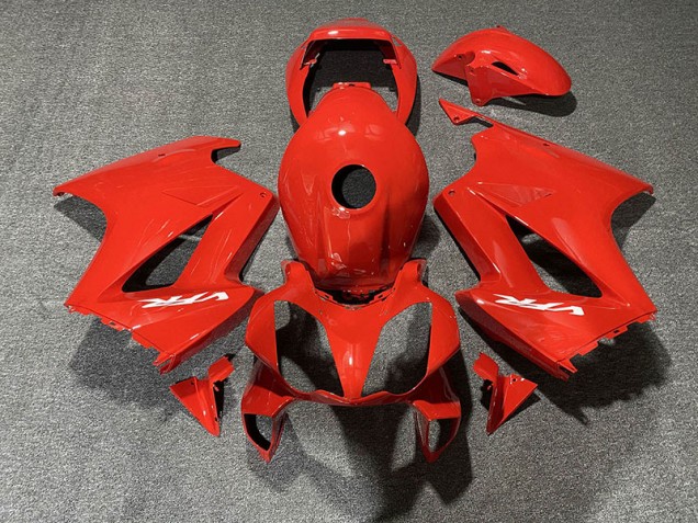 02-12 Rot Glänzend Honda VFR800 Motorrad Verkleidungen