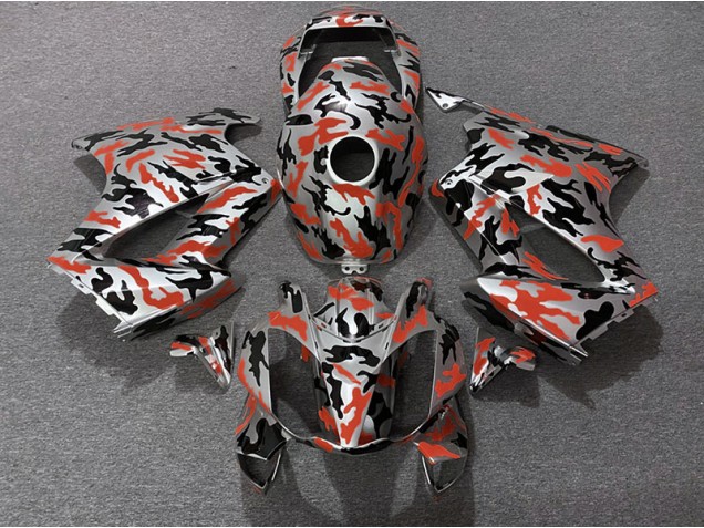 02-12 Rot Tarnung Honda VFR800 Motorrad Verkleidungen 02-12 Rot Tarnung Honda VFR800 Motorrad Verkleidungen