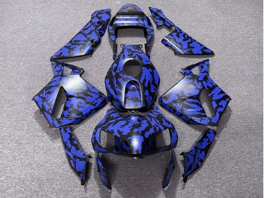 03-04 Blau Camo Honda CBR600RR Motorrad Verkleidungen