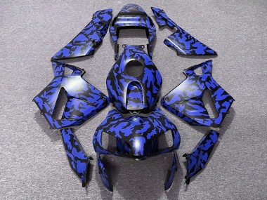 03-04 Blau Camo Honda CBR600RR Motorrad Verkleidungen