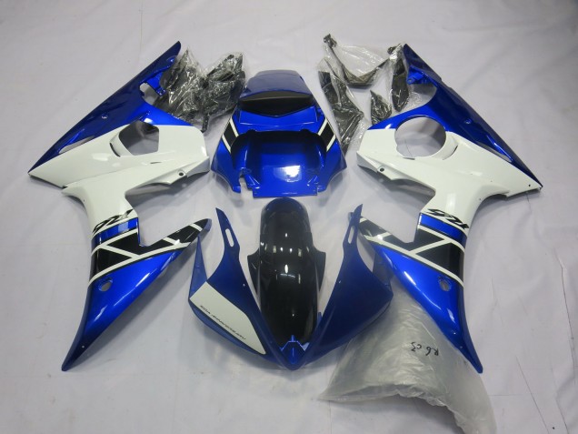 03-04 Blau Weiß OEM Stil Yamaha R6 Motorrad Verkleidungen