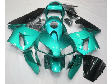 03-04 Blaugrün Schlicht Honda CBR600RR Motorrad Verkleidungen