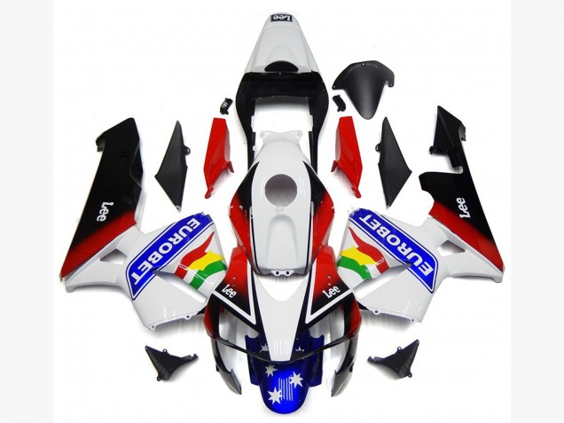 03-04 EuroBet Farben Glänzend Honda CBR600RR Motorrad Verkleidungen 03-04 EuroBet Farben Glänzend Honda CBR600RR Motorrad Verkleidungen