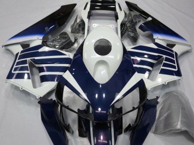 03-04 Glänzend Weiß & Blau Verblasst Honda CBR600RR Motorrad Verkleidungen