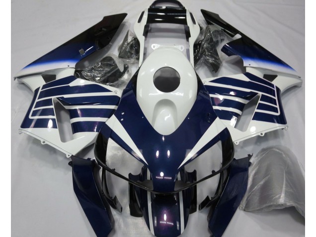 03-04 Glänzend Weiß & Blau Verblasst Honda CBR600RR Motorrad Verkleidungen 03-04 Glänzend Weiß & Blau Verblasst Honda CBR600RR Motorrad Verkleidungen