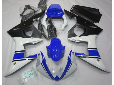 03-04 Glänzend Weiß & Blau Yamaha R6 Motorrad Verkleidungen