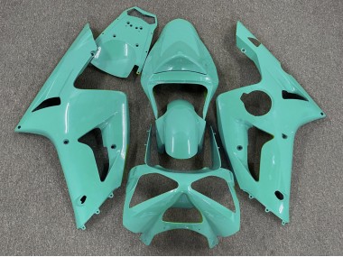 03-04 Glänzend Cyan Plain Kawasaki ZX6R Motorrad Verkleidungen