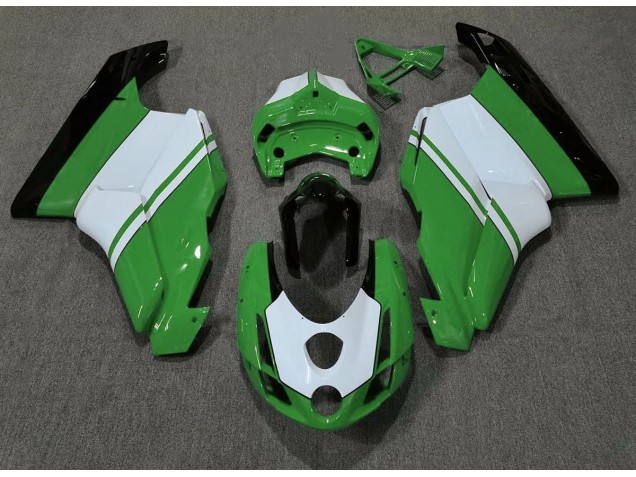 03-04 Glänzend Grün & Weiß Ducati 749 999 Motorrad Verkleidungen