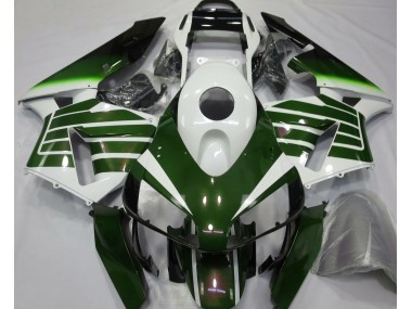 03-04 Glänzend Weiß & Grün Verblassen Honda CBR600RR Motorrad Verkleidungen