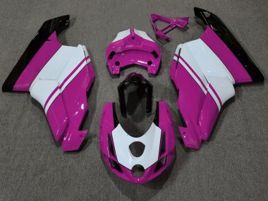 03-04 Glanzrosa & Weiß Ducati 749 999 Motorrad Verkleidungen