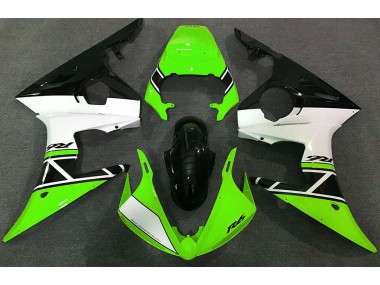 03-04 Grün Weiß & Schwarz Yamaha R6 Motorrad Verkleidungen
