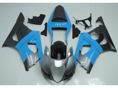 03-04 Hellblau Silber & Schwarz Suzuki GSXR 1000 Motorrad Verkleidungen