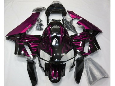03-04 Knallpink Flamme Honda CBR600RR Motorrad Verkleidungen