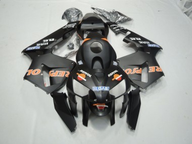 03-04 Matt Schwarz Repsol Honda CBR600RR Motorrad Verkleidungen
