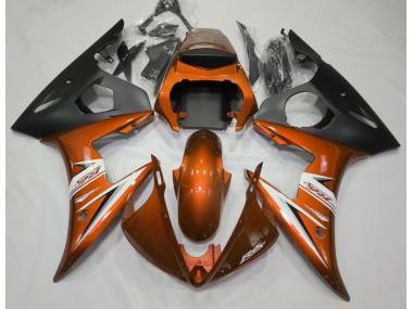 03-04 Orange Glänzend & Weiß Yamaha R6 Motorrad Verkleidungen