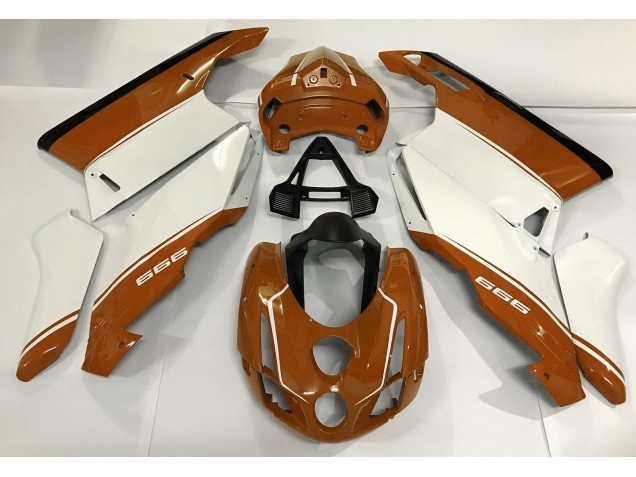 03-04 Weiß Orange & Schwarz Ducati 749 999 Motorrad Verkleidungen