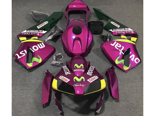03-04 Pink Movistar Honda CBR600RR Motorrad Verkleidungen 03-04 Pink Movistar Honda CBR600RR Motorrad Verkleidungen