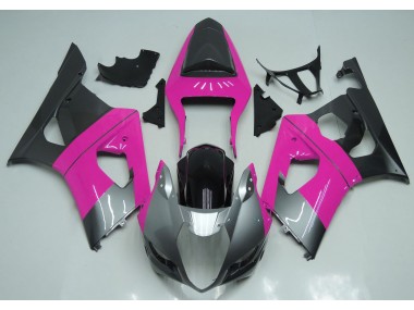 03-04 Rosa Silber & Schwarz Suzuki GSXR 1000 Motorrad Verkleidungen
