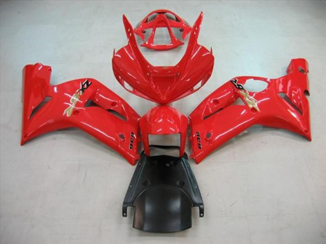 03-04 Rot Glänzend Kawasaki ZX6R Motorrad Verkleidungen 03-04 Rot Glänzend Kawasaki ZX6R Motorrad Verkleidungen
