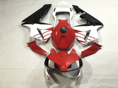 03-04 Rot Glänzend / Matt Weiß Honda CBR600RR Motorrad Verkleidungen