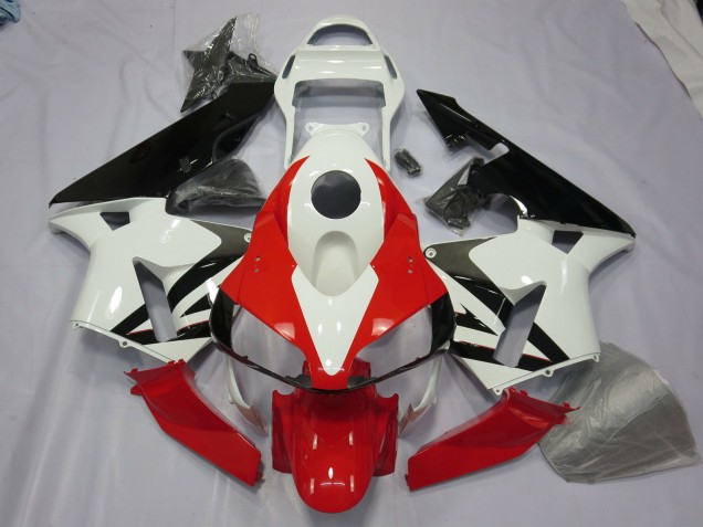 03-04 Weiß Rot & Schwarz Honda CBR600RR Motorrad Verkleidungen