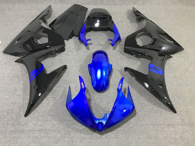 03-04 Schwarz & Blau Glänzend Yamaha R6 Motorrad Verkleidungen 03-04 Schwarz & Blau Glänzend Yamaha R6 Motorrad Verkleidungen