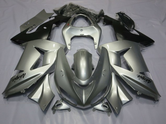 03-04 Silber Kawasaki ZX6R Motorrad Verkleidungen