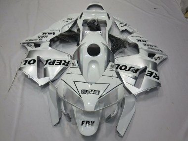 03-04 Weiß Silber Repsol Honda CBR600RR Motorrad Verkleidungen